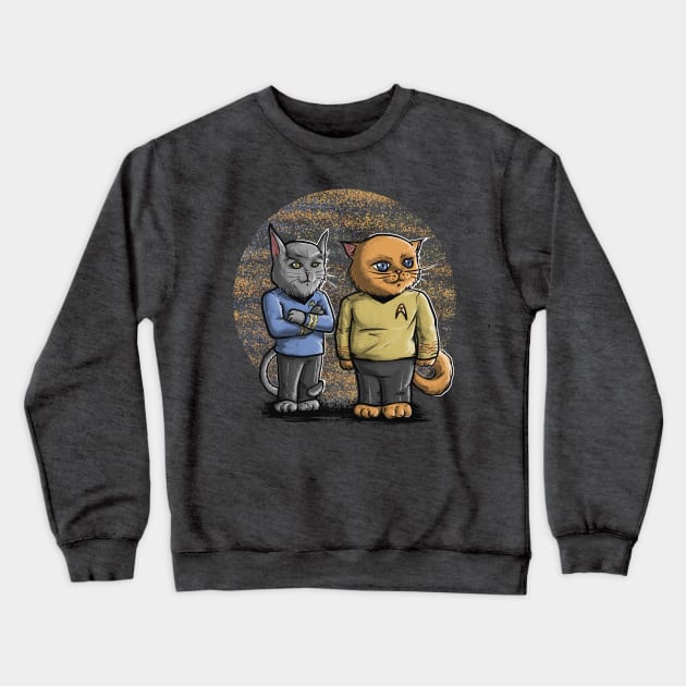 Cats Trek Crewneck Sweatshirt by LivMat